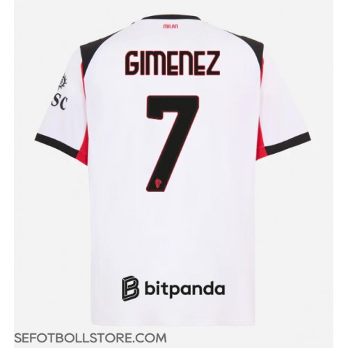 AC Milan Santiago Gimenez #7 Replika Bortatröja 2025-26 Kortärmad